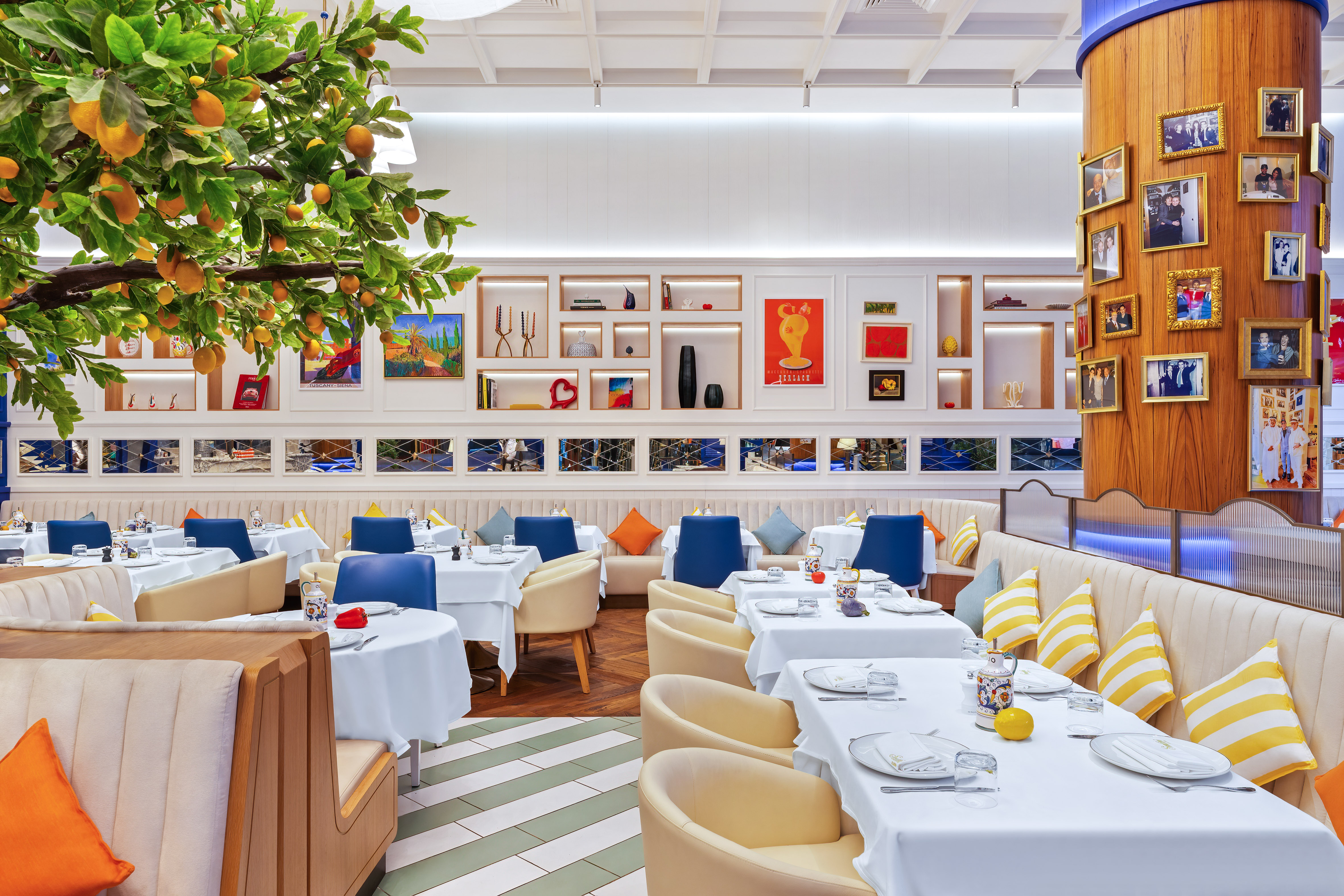 Scalini Cucina Dubai restaurant interior showcasing elegant architectural and ambient lighting design by LEDFlex